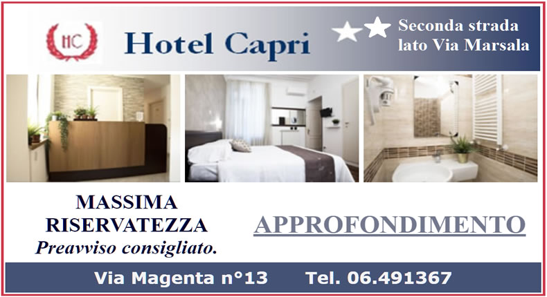 Link per hotel a ore Roma Termini.